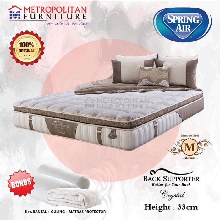 Gambar Kasur Springbed Spring Air Back Support Crystal Matras Spring bed - 100x200 dari METROPOLITAN FURNITURE undefined Tokopedia