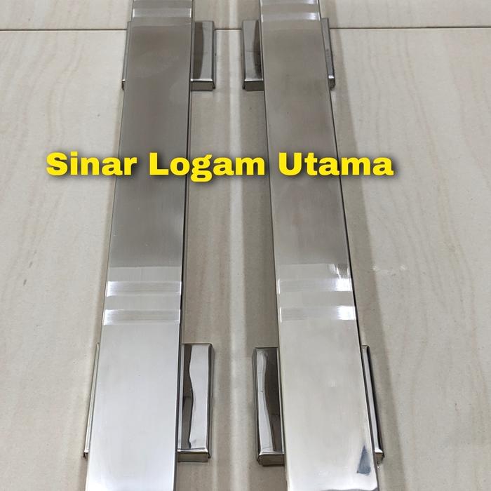 Gambar Handel Pintu Minimalis kotak 33 cm/Tarikan Pintu/Gangang Pintu - Putih dari Sinar Logam Utama undefined Tokopedia