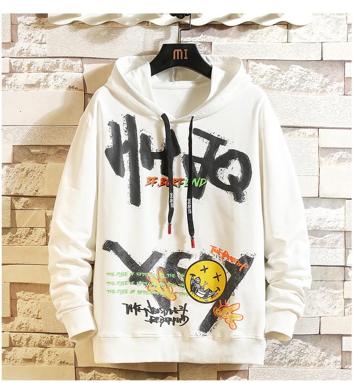 Gambar HUNT Sweter battle hoodie sweater cewek cowok basic sweater - Putih dari RisRus Official undefined Tokopedia