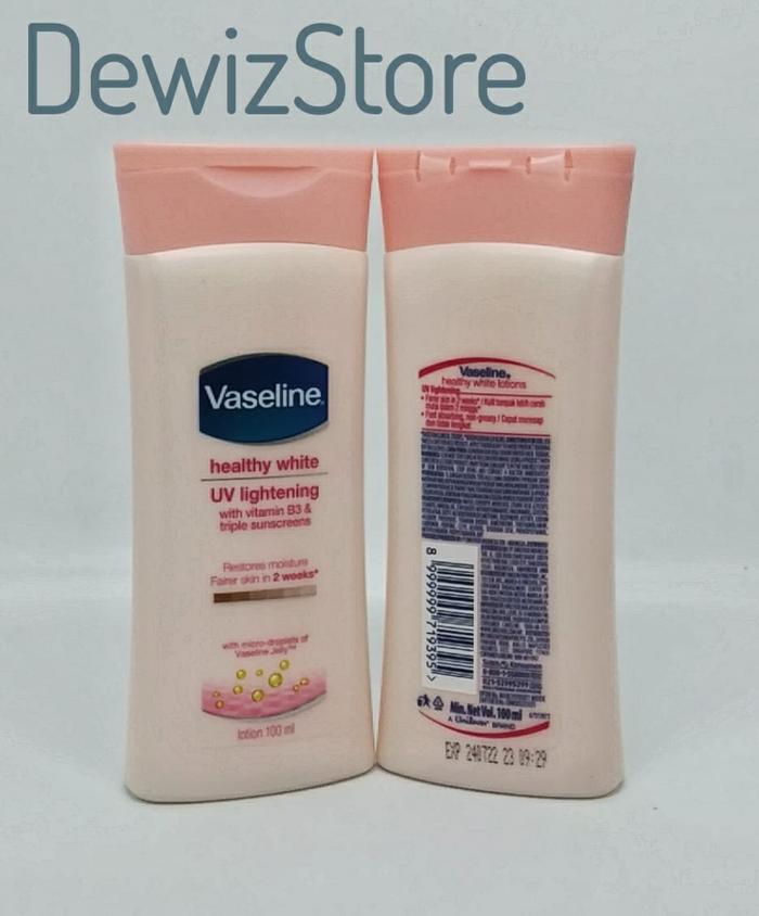 Gambar VASELINE HEALTHY WHITE UV LIGHTENING / HAND BODY VASELINE - 100ML dari Dewiz Store undefined Tokopedia