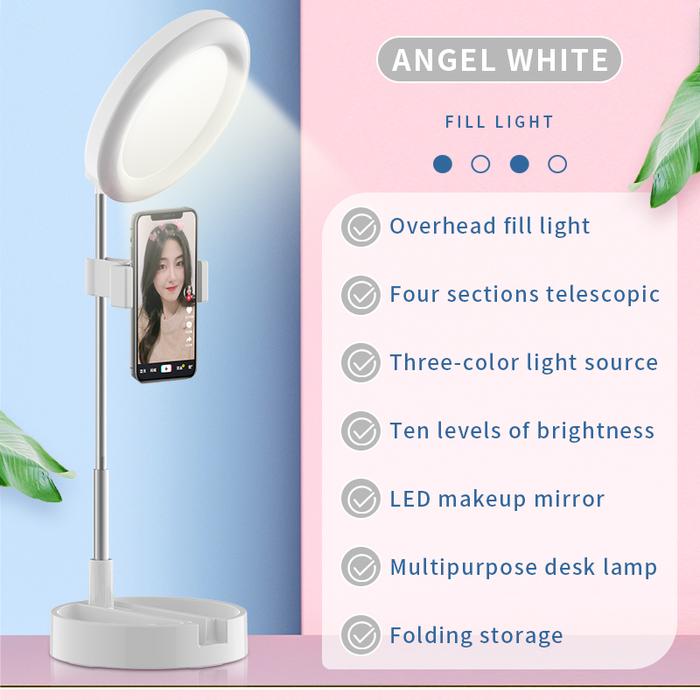 Gambar Smart Cermin Make Up Dengan Ring LED Lampu Meja Selfie Multipurpo - Putih dari Sunfay_Store undefined Tokopedia