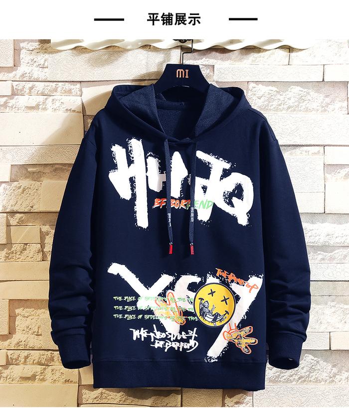Gambar HUNT Sweter battle hoodie sweater cewek cowok basic sweater - NAVY dari RisRus Official undefined Tokopedia