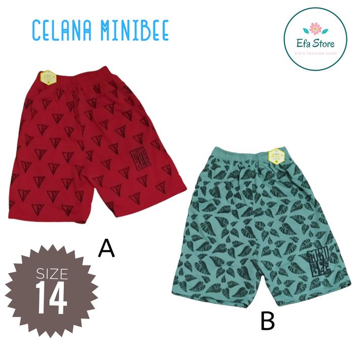 Gambar celana pendek anak laki laki 6 tahun - 14 tahun short pants minibee - 14-15 tahun dari efastore_baju_anak undefined Tokopedia