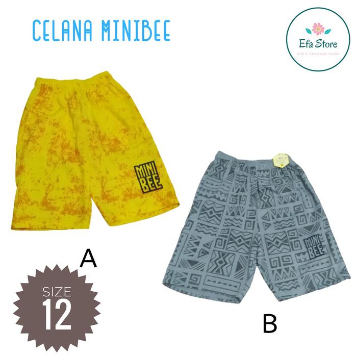 Gambar celana pendek anak laki laki 6 tahun - 14 tahun short pants minibee - 12-13 tahun dari efastore_baju_anak undefined Tokopedia
