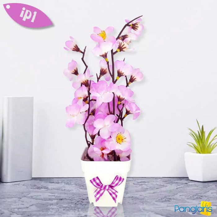 Gambar Bunga Artificial Sakura Dekorasi Rumah Hiasan Meja Ruang Tamu Murah - IP1 dari Panglaris undefined Tokopedia