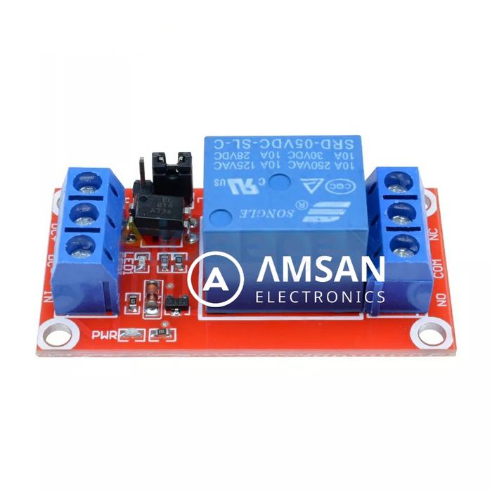 Gambar Modul Relay 5v 12v 24v 1 channel dengan optocoupler Low High triger - 5 Volt dari AMSAN ELECTRONICS undefined Tokopedia