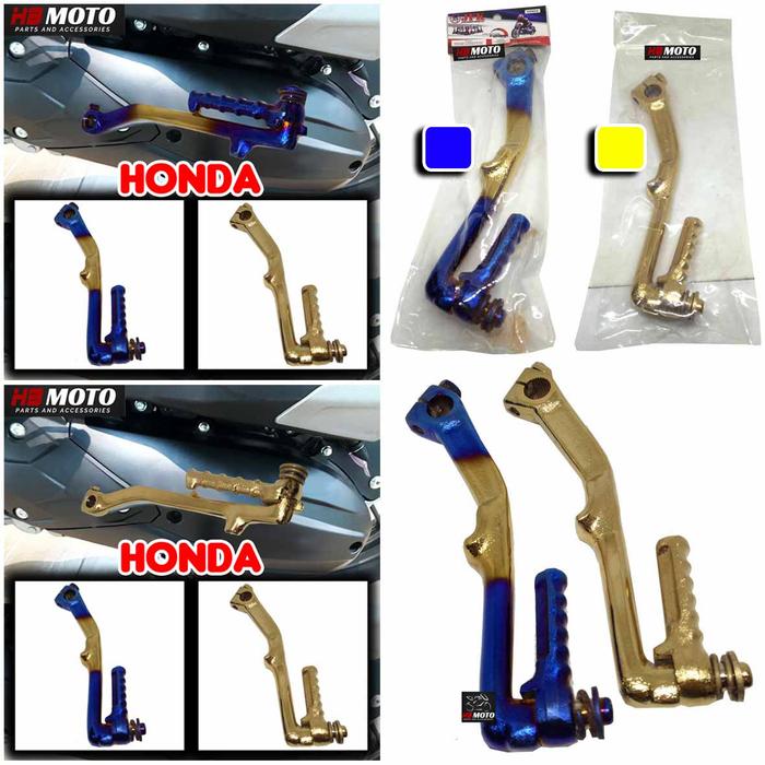 Gambar Selahan engkolan Stainless kick starter twotone Universal Yamaha Matic - Biru dari Rajaminyakgemuk undefined Tokopedia