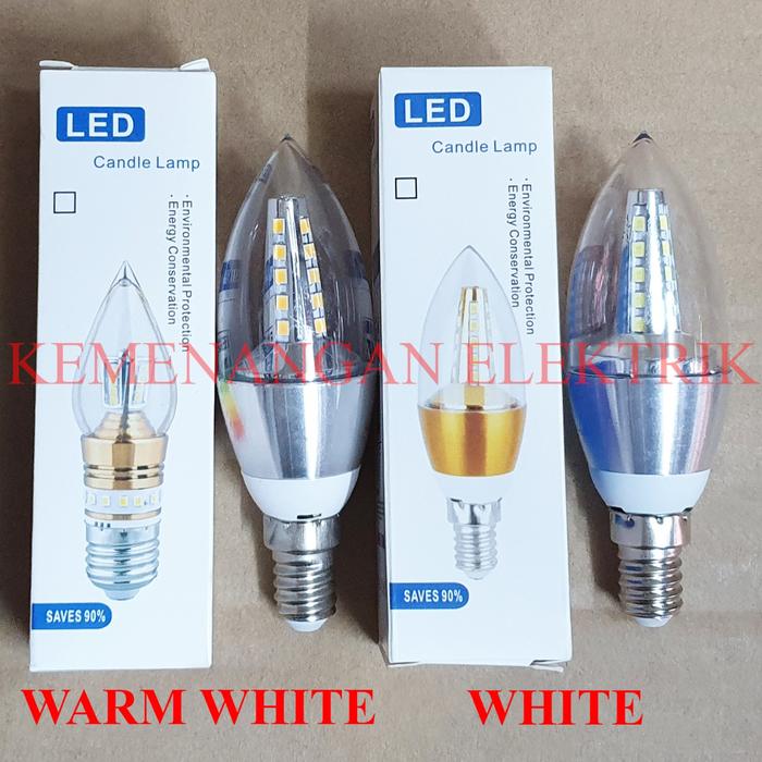 Gambar EURUTION CANDLE LIGHT LED 5W E14 / BOHLAM JANTUNG / LAMPU JAGUNG 5WATT - Putih dari Toko Kemenangan Elektrik undefined Tokopedia