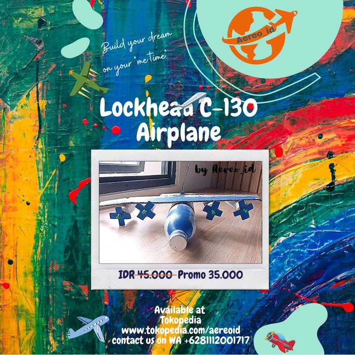 Gambar Mainan Rakit Kardus dan botol Plastik Pesawat Lockhead C-130 dari Iphopa babyrental undefined Tokopedia