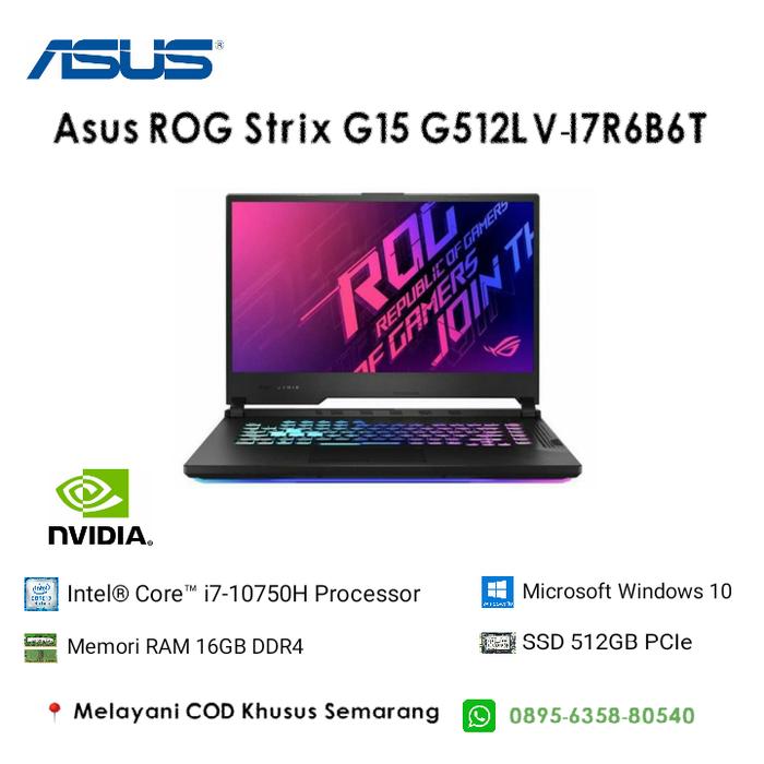 Asus Rog Strix G512lv-i7r6b6t Intel Core I7-10750h Ram 16gb Ssd 512gb