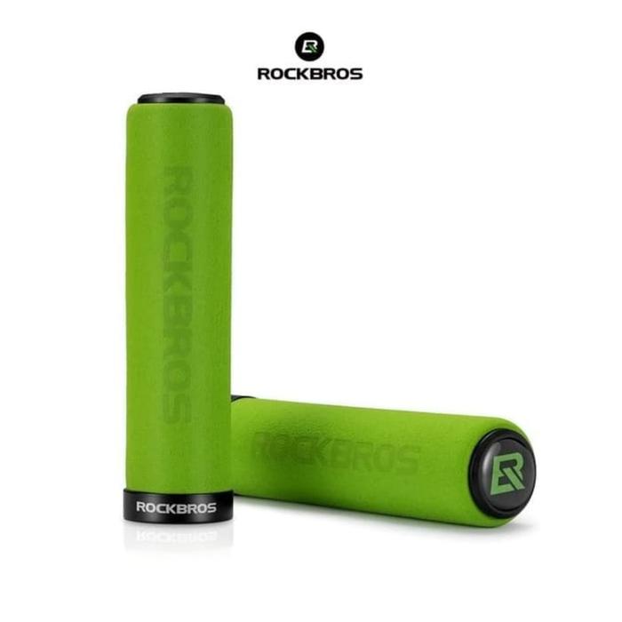 Gambar Handgrip Sepeda ROCKBROS BT1001 Handlebar Grip Locking Ring Original - Green RingBlack dari BETAWIASING undefined Tokopedia