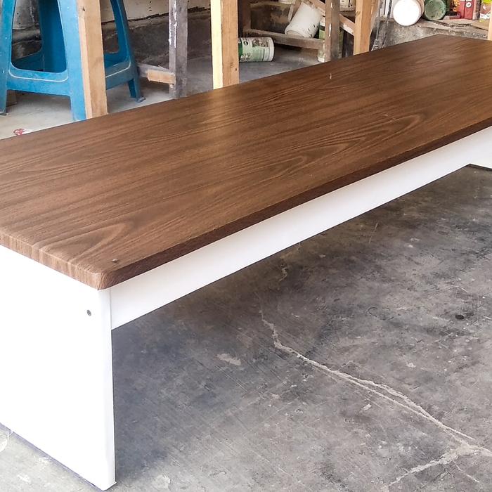 Gambar meja laptop lesehan 120x40x30 - putih-choc dari meja olshop undefined Tokopedia