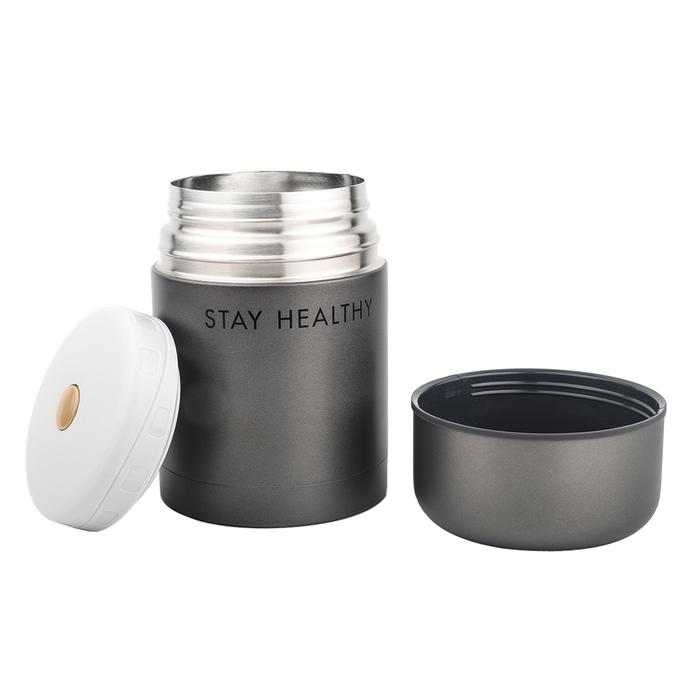 Gambar Brighton Termos Vacuum Food Jar Stainless Steel 600ml GMG8911 - Abu-abu dari Brighton Tableware undefined Tokopedia