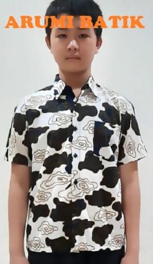 Gambar Kemeja Anak Laki Seragam Batik 2901 Hitam 6 7 8 9 10 11 12 Tahun - size S dari Arumi Batik undefined Tokopedia