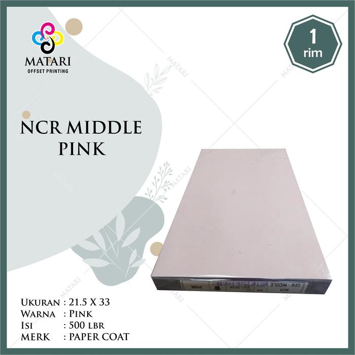 Gambar Kertas NCR Carbonless Paper Middle Warna Ukuran F4 / Folio - Merah Muda dari Matari Bandung Kota Bandung Tokopedia