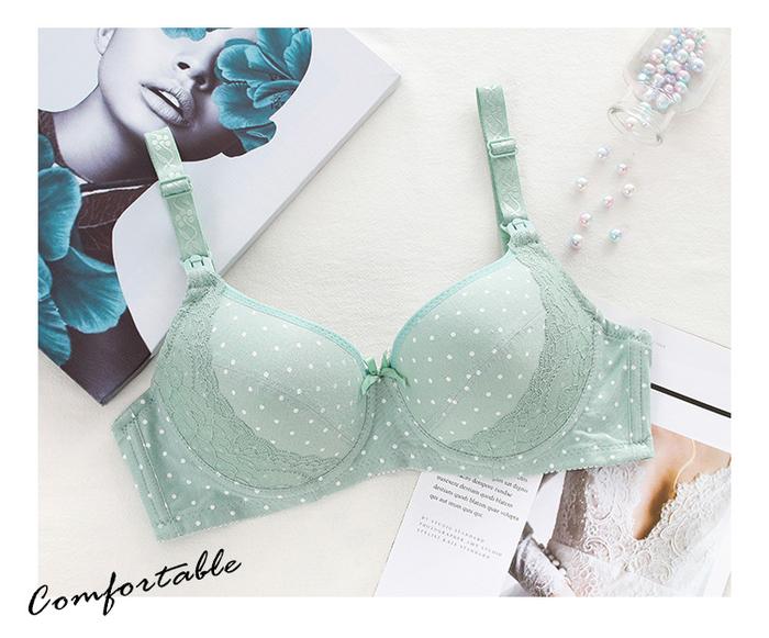 Gambar Eve Maternity Full Cup Wired Polkadot Nursing Bra - Hijau, 34 dari Eve Maternity Store undefined Tokopedia