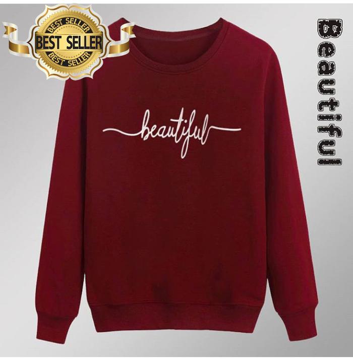 Gambar Sweater Wanita Korean Style - Beautiful - Maroon, M dari SEBARAT undefined Tokopedia
