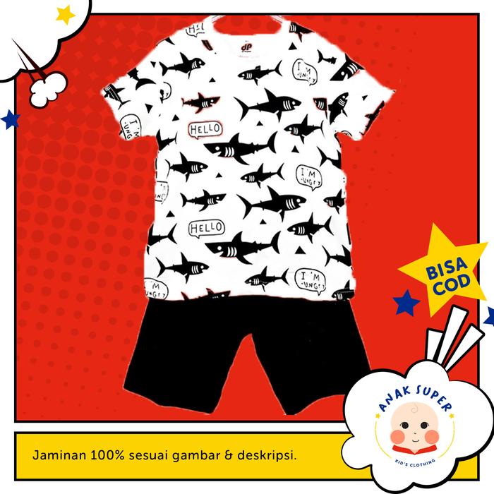 Gambar Setelan Anak Lengan Pendek Motif IKAN FULLPRINT 1 - 10 Tahun - 1-2 Tahun dari Anak Super undefined Tokopedia