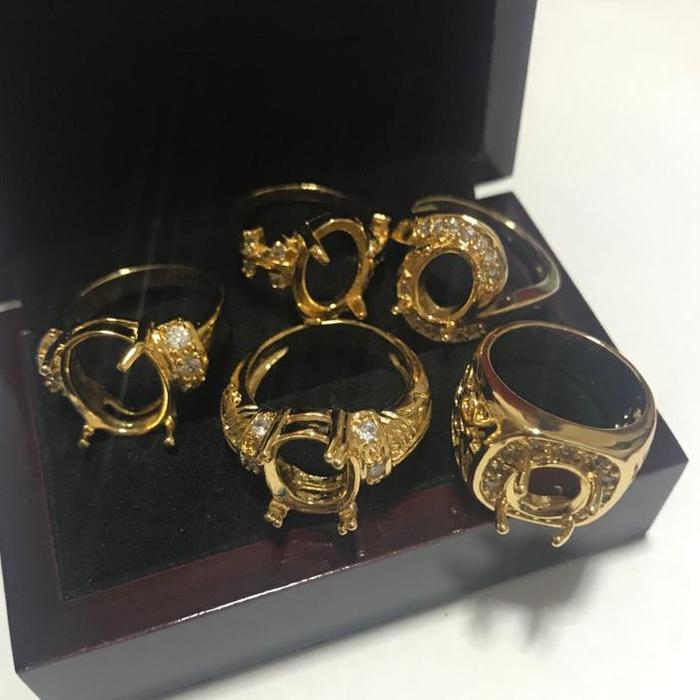 Gambar HARGA GROSIR!! Cangkang Cincin Wanita Elegant Mewah Kuning/Emas Permat dari Pulau Intan Aksesoris undefined Tokopedia