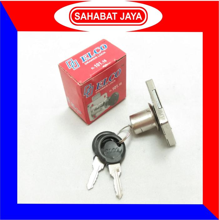 Gambar Kunci Laci Lemari Olimpik Olympic Drawer Lock 101 303 16mm Elco Lenaga - EL 101-16MM dari Sahabat Jaya Bangunan undefined Tokopedia
