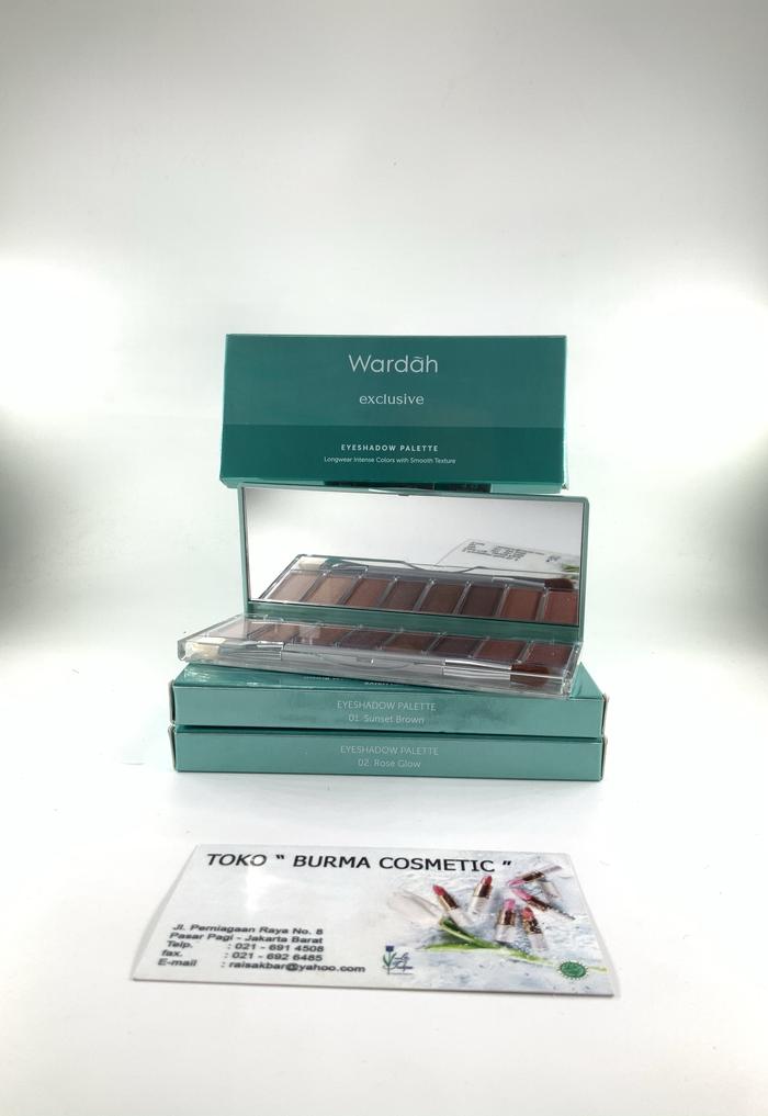 Gambar WARDAH EXCLUSIVE EYESHADOW PALETTE 10 GR - 01 SUNSET BROWN dari Burma Cosmetic Jkt undefined Tokopedia