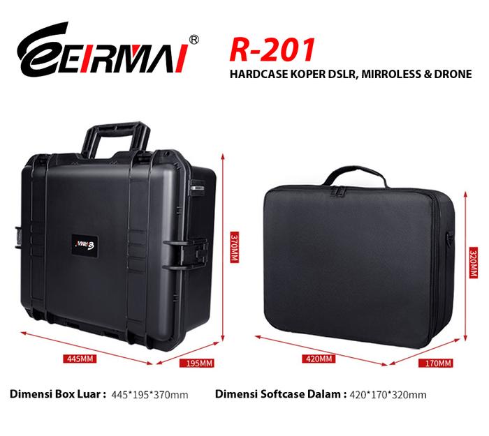 Gambar Eirmai Tas Koper Hardcase Waterproof R201 - for DSLR Mirrorless Drone dari Cahaya Digital Store undefined Tokopedia