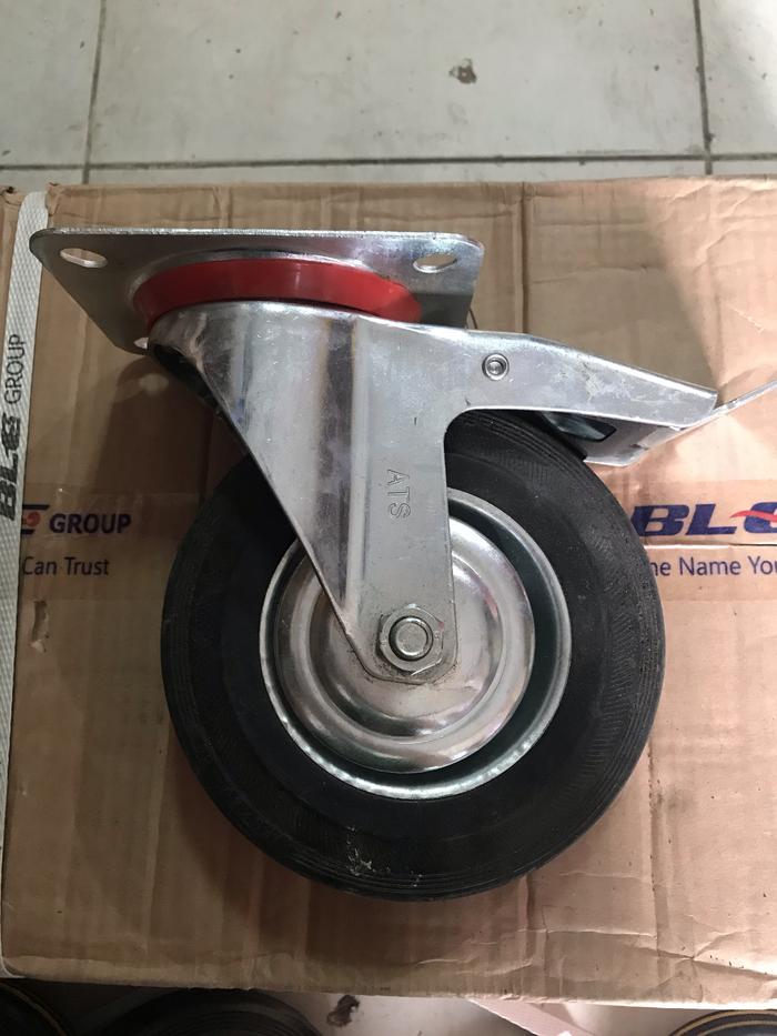 Gambar RODA KARET/RODA TROLY/RODA 6 REM/RODA GEROBAK/RODA dari Maju Makmur Sentosaa undefined Tokopedia