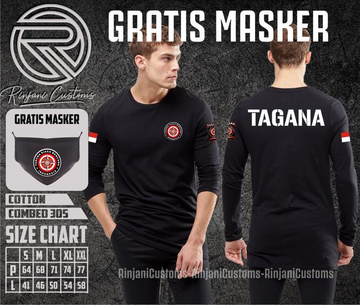 Gambar KAOS TAGANA INDONESIA GRATIS MASKER DAN NAMA. T-SHIRT DISTRO KEREN - NAVY, XL dari RinjaniCustoms undefined 3 Tokopedia