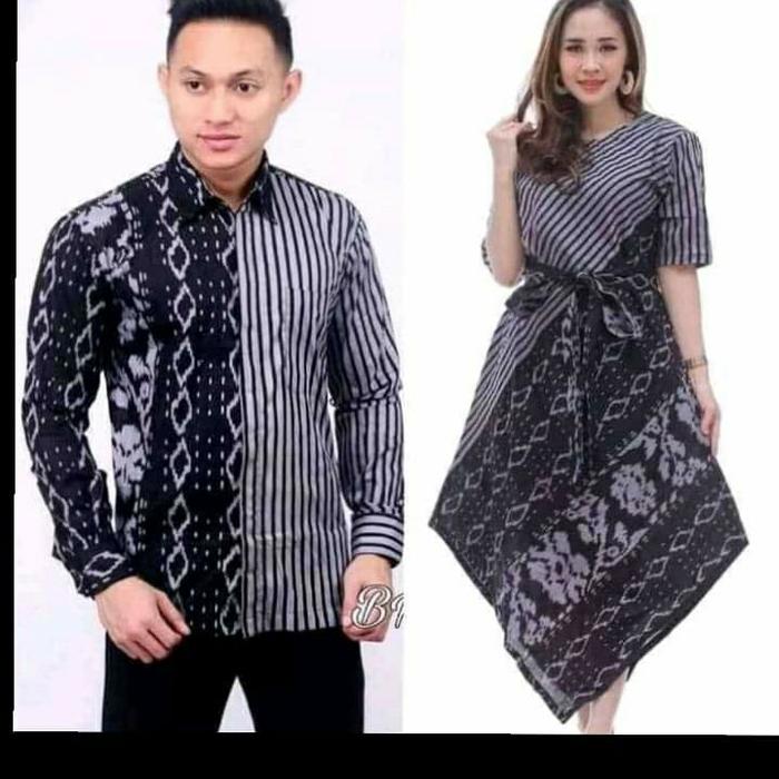 Gambar couple tenun asli etnik - Hitam, XXL dari Baju dan kain tenun undefined Tokopedia