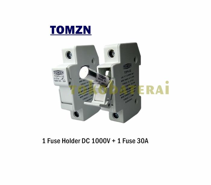 Gambar Fuse Holder DC 1000V with Fuses Ampere Solar PV Panel Surya Satu Set - FUSE 30A dari tokobaterai undefined Tokopedia