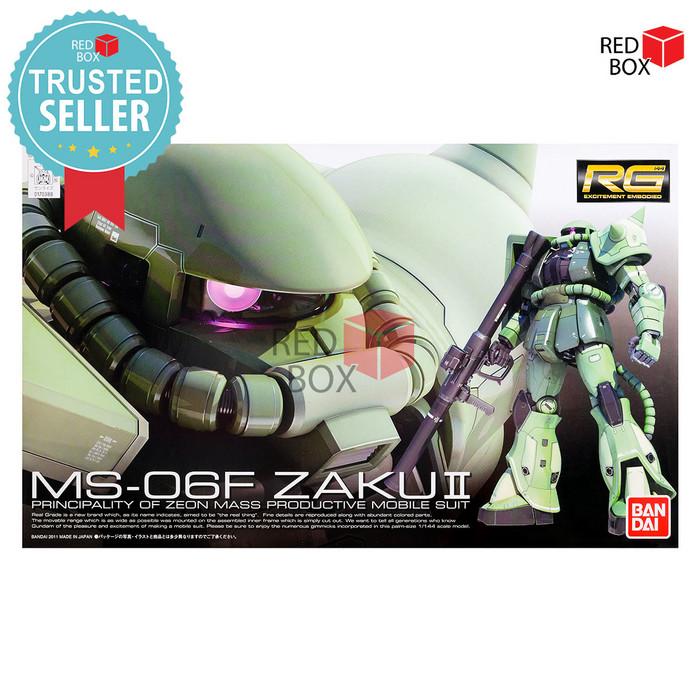 Gambar RG Zaku II Bandai Original Gundam Gunpla 1/144 Real Grade 04 Model Kit dari redbox corner undefined Tokopedia