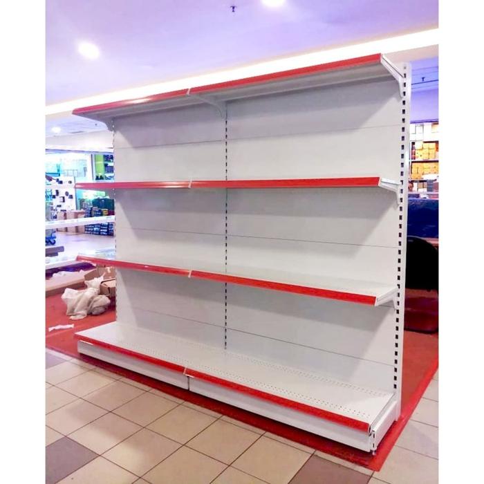 Jual Rak Supermarket 4 Level Back Panel| Rak Single / Wall Gondola ...