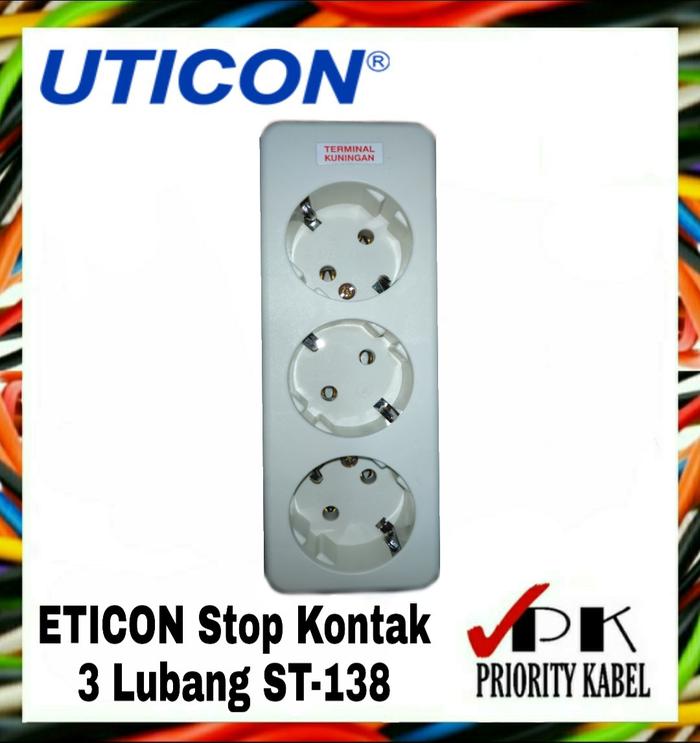 Gambar UTICON Stop Kontak Arde 1 - 6 Lubang - 3 dari Priority Kabel undefined Tokopedia