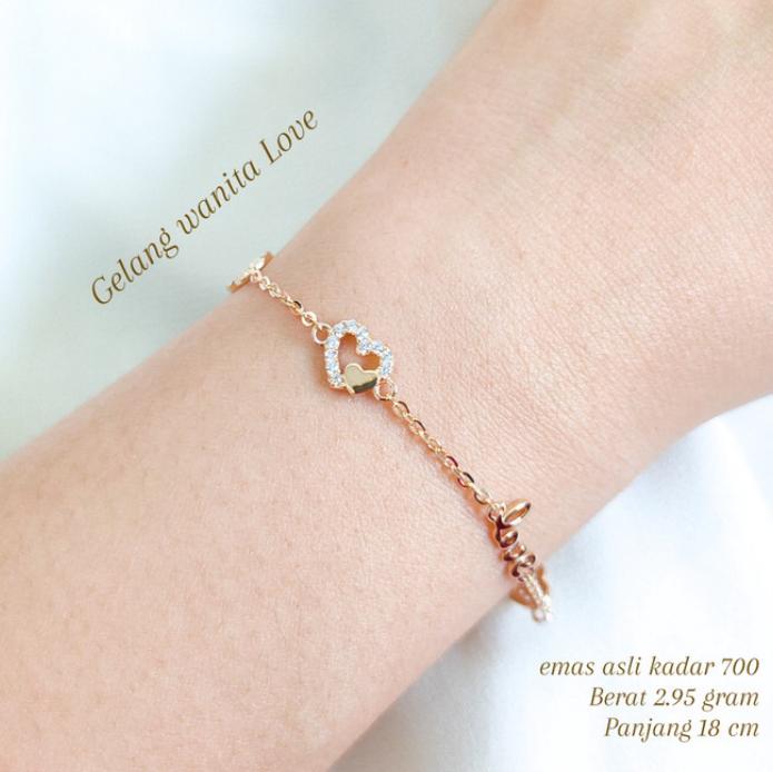 Jual Gelang Wanita Love Permata Remaja Elegant Emas Asli Jakarta Barat Joseanshopjkt Tokopedia