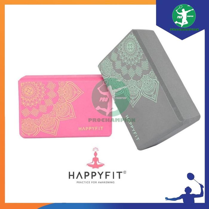 Gambar HAPPYFIT YOGA BRICK PRINTING YOGA BALOK ORIGINAL - GREY dari PROCHAMPION undefined Tokopedia