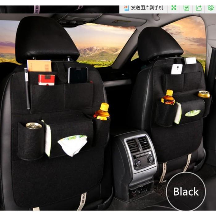 Gambar CSO - Car Seat Organizer Tas Mobil Multifungsi dipasang di belakang jo - coklat muda dari Raja Market Indonesia Official undefined Tokopedia