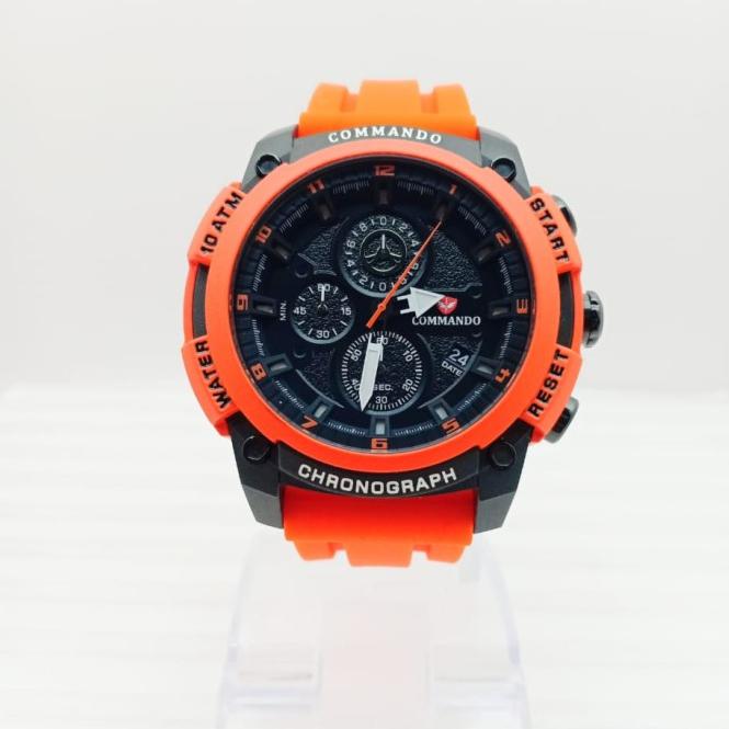 Gambar COMMANDO C 7004G JAM TANGAN PRIA ORIGINAL GARANSI RESMI - BLACK ORANGE dari Masterpiece Time undefined Tokopedia