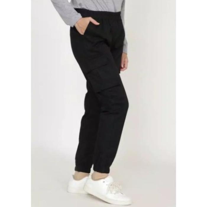 Gambar LZS Celana Panjang Katun Muslim Wanita Fit to XXL Jogger Twill Cargo Pants Nyaman Dipakai Tracking - Hitam, M dari LEZAHRASIGNATURE Kota Bandung Tokopedia