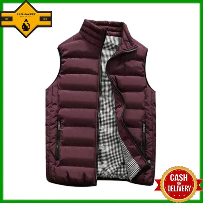 Gambar jaket rompi/rompi tebal musim dingin - maroon, XXL dari arizz jaket undefined Tokopedia