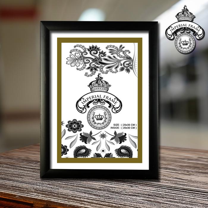 Gambar Bingkai Frame Figura Foto 10RS ( 25x35 cm ) hitam / coklat / putih - Hitam dari IMPERIAL FRAME TANGERANG_NEW undefined Tokopedia