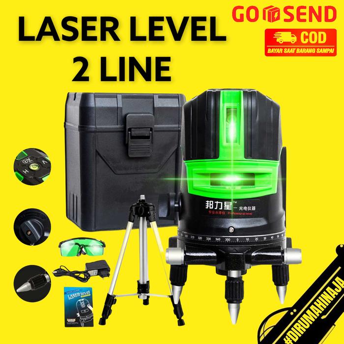 Gambar Alat leveling laser Levels 2 garis warna hijau LASER LEVEL 2 Line - Hijau dari RUMAHINAJA undefined Tokopedia