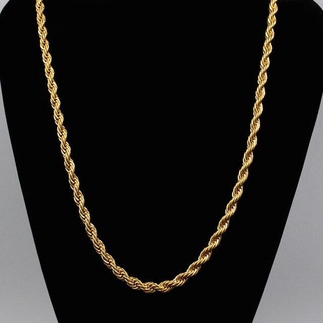 Gambar Kalung Titanium gold model tali tambang kalung pria/wanita - Putih, 45cm dari accesoris store1 undefined 5 Tokopedia