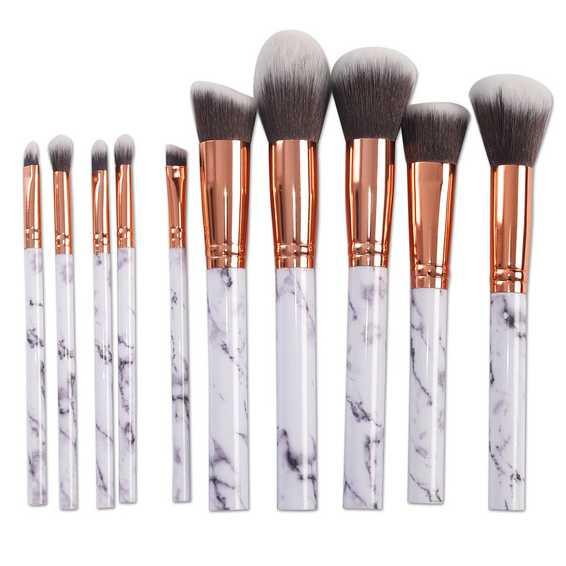 Gambar Marble Brush Make Up 10 Set - Kuas Makeup - Putih dari givenmart undefined Tokopedia