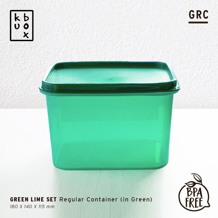 Gambar KUBOX Lunch Box Tempat Kotak Makan Plastik Bekal - Regular Container - Hijau dari Kuboware Exclusive undefined Tokopedia