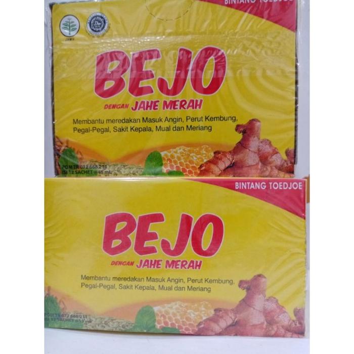 Gambar Bejo tolak angin dengan jahe merah 1 box isi 12 sachet dari Toko Aku Sehat undefined Tokopedia
