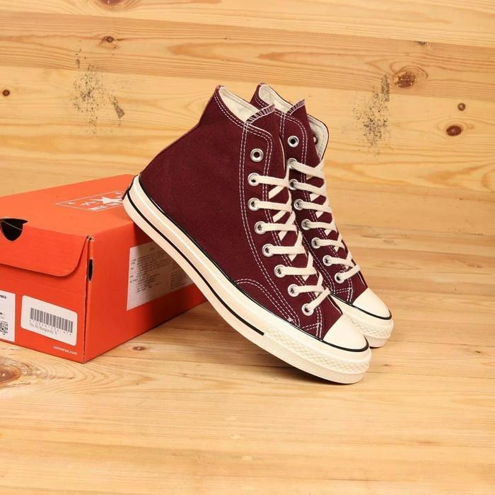 sepatu murah converse all star chuck taylor 70s maroon hi egret Merah, 40  di Reward Cloth Tokopedia