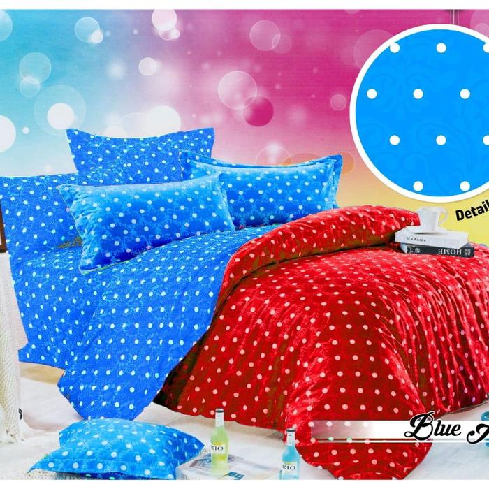 Gambar Sprei Queen Dotie Romeo 160x200cm - blue alice dari GUDANG SPREII JAKARTA undefined Tokopedia