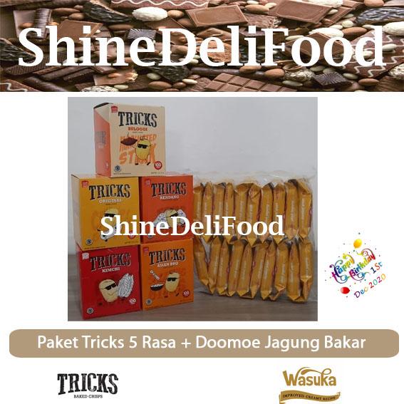 Gambar Paket Tricks 5 Rasa + Doomoe Kopi - Terbaru & Rendah Kalori - Tricks+Jagung dari ShineDeliFood undefined Tokopedia