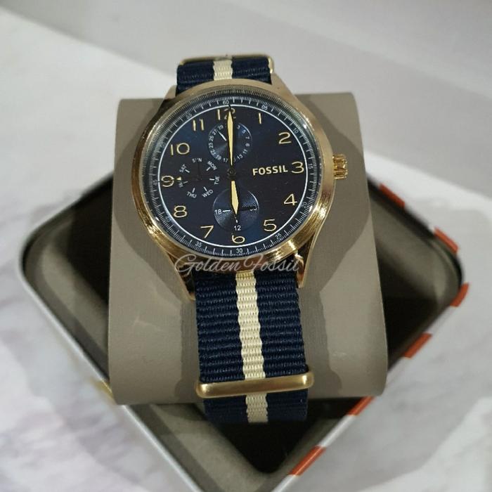 Jual Fossil BQ2518 Wylie Navy Nylon 