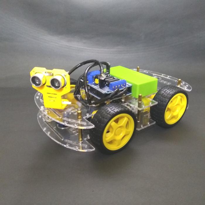 Gambar Robot - Arduino - Smart Car Arduino - Robot Car Avoid Obstacle 4WD + Source Code Program - Transparan dari iGlos undefined Tokopedia